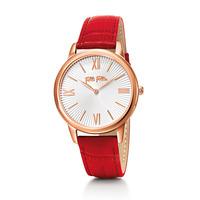 match point rose gold red watch