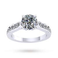 Mappin & Webb Boscobel Engagement Ring With Diamond Band 0.37 Carat Total Weight - Ring Size O