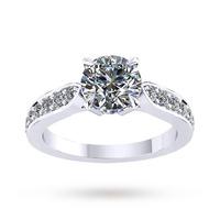 mappin webb boscobel engagement ring with diamond band 071 carat total ...