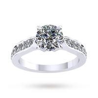 Mappin & Webb Boscobel Engagement Ring With Diamond Band 0.96 Carat Total Weight - Ring Size J
