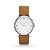 marc jacobs baker white dial leather ladies watch