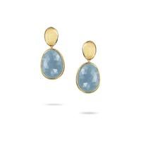 Marco Bicego Lunaria 18ct gold aquamarine drop earrings