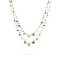 Marco Bicego Paradise 18ct Yellow Gold Mixed Stone Neckalce