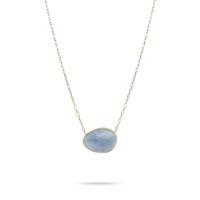 marco bicego lunaria 18ct gold aquamarine oval shaped necklace