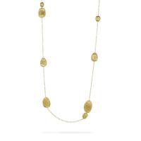 marco bicego lunaria 18ct yellow gold teardrop shaped necklace