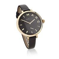 Marc by Marc Jacobs Sally Black Dial Black Leather Watch