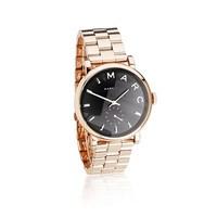Marc by Marc Jacobs Baker Rose Gold Black Dial Watch