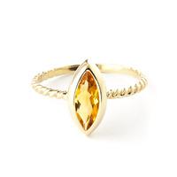 Marquise Cut Citrine Ring 1.7ct in 9ct Gold