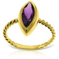 Marquise Cut Amethyst Ring 1.7ct in 9ct Gold