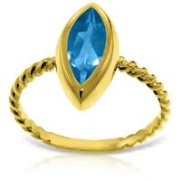 Marquise Cut Blue Topaz Ring 2.5ct in 9ct Gold