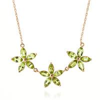 marquise cut peridot pendant necklace 42ct in 9ct rose gold