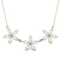 marquise cut white topaz pendant necklace 475ct in 9ct gold