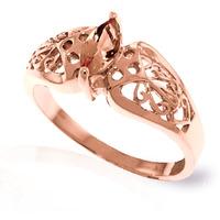 marquise cut citrine filigree ring 02ct in 9ct rose gold