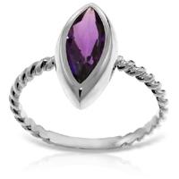 marquise cut amethyst ring 17ct in 9ct white gold