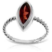 marquise cut garnet ring 20ct in 9ct white gold