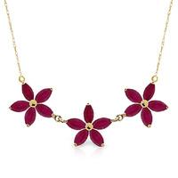 Marquise Cut Ruby Pendant Necklace 5.0ct in 9ct Gold