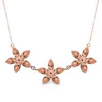 Marquise Cut Citrine Pendant Necklace 4.2ct in 9ct Rose Gold