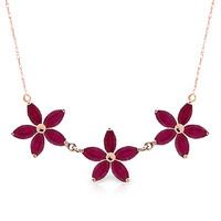 marquise cut ruby pendant necklace 50ct in 9ct rose gold