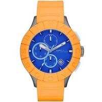Marc Jacobs Mens Buzz Track Blue Dial Orange Strap Watch MBM5545
