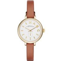 Marc Jacobs Gold Plated Brown Strap Watch MBM1351