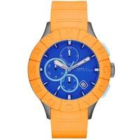 Marc Jacobs Mens Buzz Track Blue Dial Orange Strap Watch MBM5545