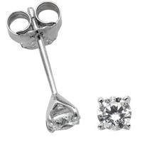 Mastercut Simplicity 18ct White Gold Single Stone 0.40ct Diamond Studs C5ER001-040W