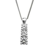 Mastercut Simplicity 18ct White Gold 3 Stone 0.50ct Diamond Pendant C5PE002-050W