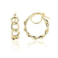 Mark Milton 9ct Yellow Gold Curb Link Hoop Earrings