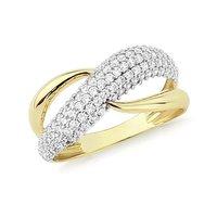 mark milton 9ct gold and cz ring