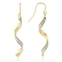 Mark Milton 9ct Gold Twisted Drop Earrings