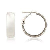 Mark Milton White Gold Hoop Earrings