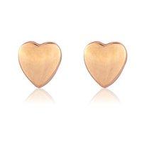 Mark Milton Rose Gold Heart Stud Earrings