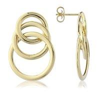Mark Milton 9ct Yellow Gold Triple Ring Drop Earrings