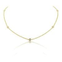 Mark Milton Yellow Gold Vermeil And Cubic Zirconia Necklace