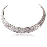 Mark Milton White Rhodium Entwine Web Necklace