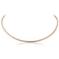 Mark Milton Rose Gold Spotlight Barley Corn Wire Necklace