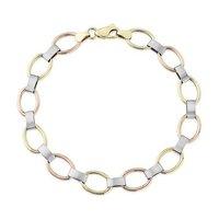 Mark Milton 9ct Three Colour Open Link Knit Bracelet