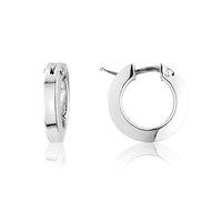 Mark Milton 9ct White Gold Hoop Tube Earrings