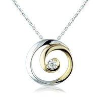 mark milton gold and diamond spiral pendant