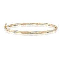 Mark Milton 9ct Gold Tri-Colour Twist Bangle