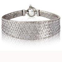 Mark Milton White Rhodium Entwine Bracelet