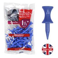 Masters Plastic Graduated Castle Tees 1 1/2 Blue - 30 Pack