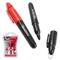 masters waterproof ball marker pens 1x black 1x red