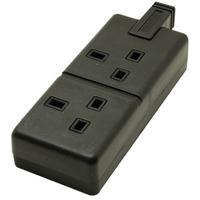 Masterplug ELS13/2B UK Mains Socket 13A Dual Black