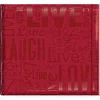 mbi gloss scrapbook 12x12ins live love laugh red 262595