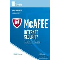mcafee internet security 2017 1 year 10 devices electronic software do ...