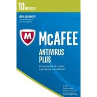 mcafee antivirus plus 2017 1 year 10 devices electronic software downl ...