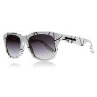 McQ 0012S Sunglasses White Print 007