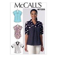 McCall\'s M7359 Misses\' V-Neck Dolman Sleeve Tops 380637