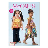 mccalls m6946 childrensgirls top dress and pants 378664